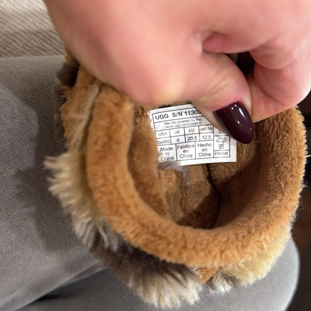 UGG Toddler Brown Bear Plush Booties